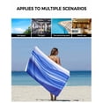 thumbnail image 5 of Blue Striped Towel Set of 3, Soft Microfiber Bath Towels, Hand Towel, Washcloths, Modern Abstract Art Wave Moire Gradient Quick-Dry Absorbent Towels for Bathroom Kitchen Hotel Beach Gym Spa, 5 of 7