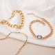 thumbnail image 2 of Pulsera de Tres Capas Ganfancp Europea y Nueva Cadena Azul 1 Juego de Pulseras, 2 of 6