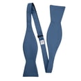 thumbnail image 5 of Jacob Alexander Men's Silk Blend Solid Color Traditional Freestyle Self-Tie Bow Tie - Steel Blue, 5 of 7