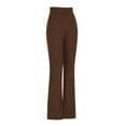 thumbnail image 5 of Wyobmus Womens Bootcut Yoga Pants With Phone Pockets High Waist Flare Leggings Tummy Control Pilates Pants Bell Bottom Jazz Dress Workout Pants S-2X B-Brown, 5 of 8
