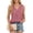 Pink, variant on Stichou Women's V Neck Ruffle Sleeveless Business Casual Tank Tops Summer Spring Fashion Blouses Black L
