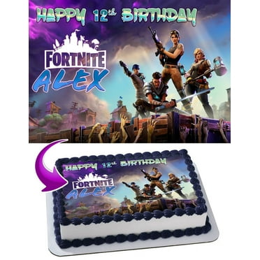 Fortnite Battle Royale Edible Cake Image Topper Personalized Picture 1/4 Sheet (8"x10.5")