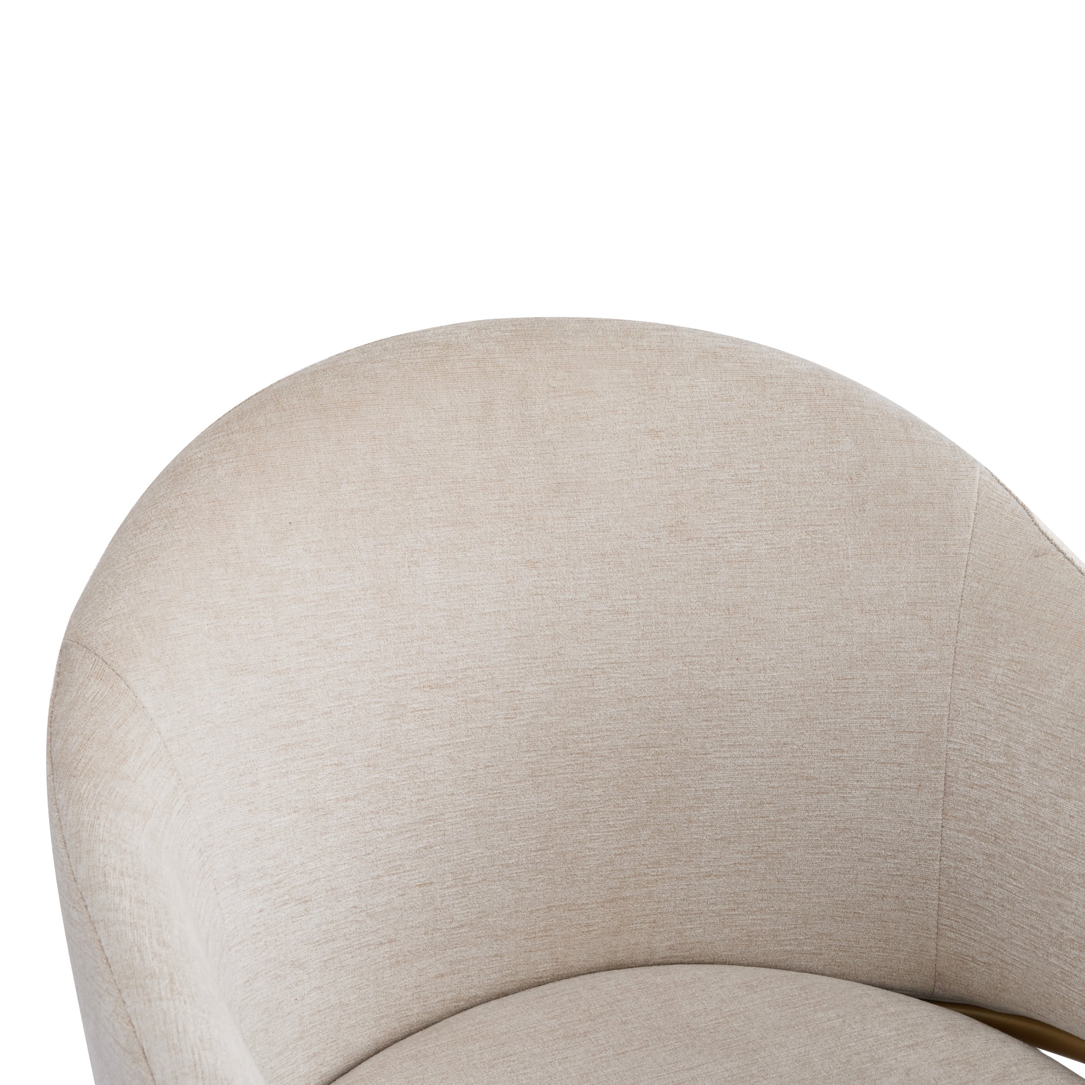 Aralyn Modern Upholstered Chenille Dining Chairs, Iron, Light Camel + Gold, Set of 2