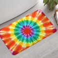 thumbnail image 2 of Rainbow Tie Dye Mandala Pattern Bathroom Rugs Mat,Non Slip Microfiber Bathroom Rug,Rubber Backing,Soft Bathroom Mats for Bathroom Floor,Tub and Shower,17x30in(43x75cm), 2 of 5