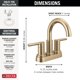 thumbnail image 5 of Grifo de baño Delta Nicoli Centerset con pulverizador dorado, 5 of 8