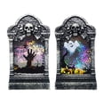 thumbnail image 1 of 2 luces de lápida, lápidas LED de Halloween, lámpara de cementerio de calavera, decoración fantasma para Halloween, 1 of 5