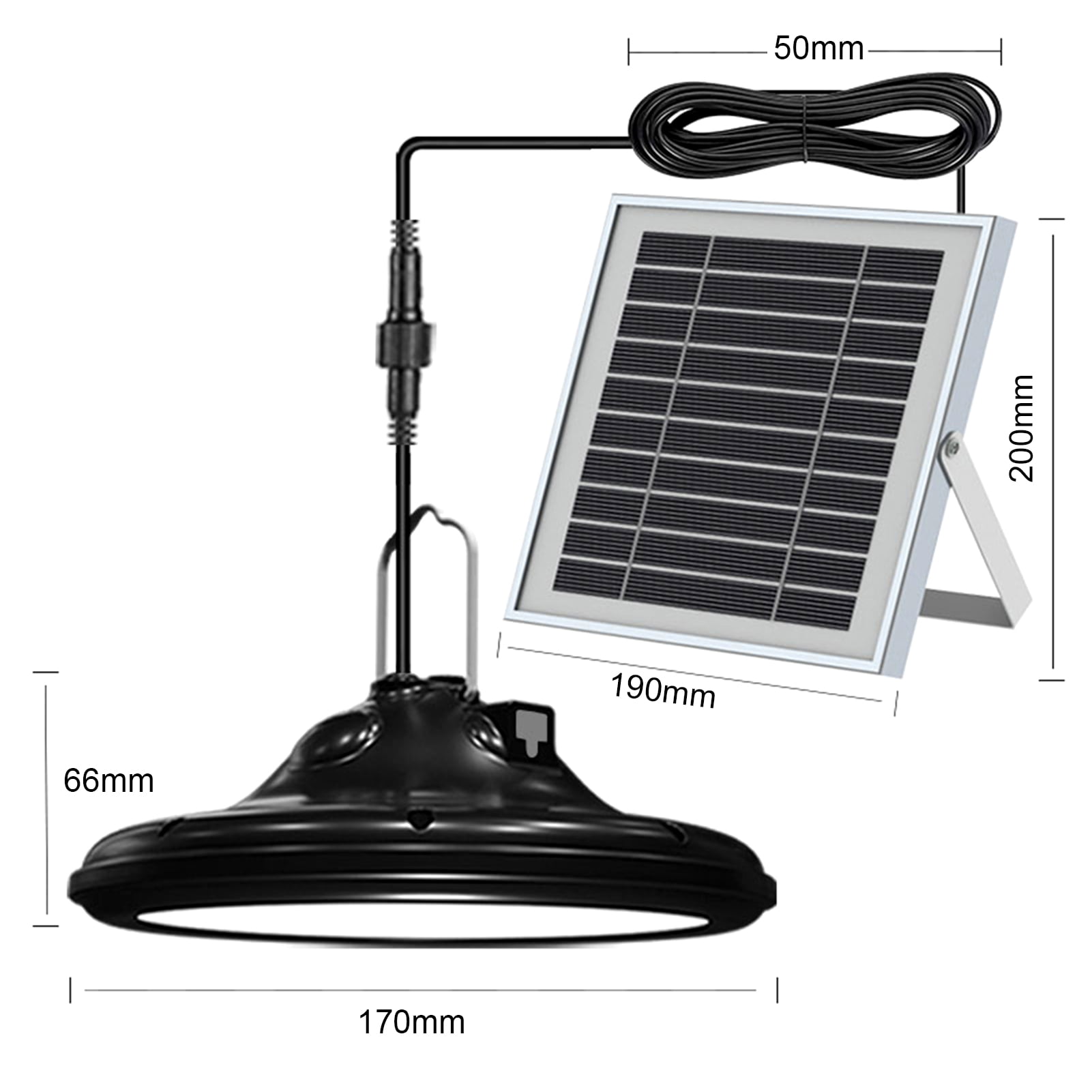 Neoglint Solar Pendant Light Outdoor IP66 Waterproof Solar Lights Dimmable 3 Color with Remote Control Shed Light for Patio Porch Balcony Barn Walmart.com