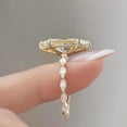 thumbnail image 2 of Cora jewellery 2.5CT Hidden Halo Marquise Moissanite Engagement Ring For Women, 14K Yellow Gold, 2 of 4