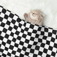 thumbnail image 7 of Black White Checkered Pattren Dog Blanket Soft Warm Flannel Cat Blanket Great Pet Throw for Cats Puppy Small Medium Large Dog, 7 of 7