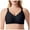 Black, variant on Women's Double Lined Bralettes - Scoop Neck Adjustable Straps Unlined Cami Wireless T-Shirt Everyday Bra Push Up Bra Inserts Womens Bras Front Closure