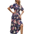 thumbnail image 3 of Vestidos De Pascua Para Mujer, Vestido Floral, Dobladillo Volante, Colores Vivos, Patrón De Flores, Estilo Elegante Para Vacaciones. ANGGREK Otros, 3 of 6