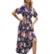 thumbnail image 3 of Vestido Floral, Dobladillo Volante Para Mujer, Vestidos De Pascua, Colores Vivos, Patrón De Flores, Cintura Alta Para Boda Fugacal Ocean Broad Surfboard Fins, 3 of 6