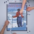thumbnail image 3 of Skier Admiring, Steamboat Springs, Colorado (1000 Piece Puzzle, Size 19x27, Challenging Jigsaw Puzzle for Adults and Family, Made in USA), 3 of 4
