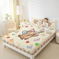 thumbnail image 4 of Feelyou Magic Capibara Teens Full Size Sheets, Happy Birthday Party Bed Sheets, Kawaii Cartoon Animal Sheet Sets, Microfiber Bedroom Decor, 4-Piece, 4 of 7