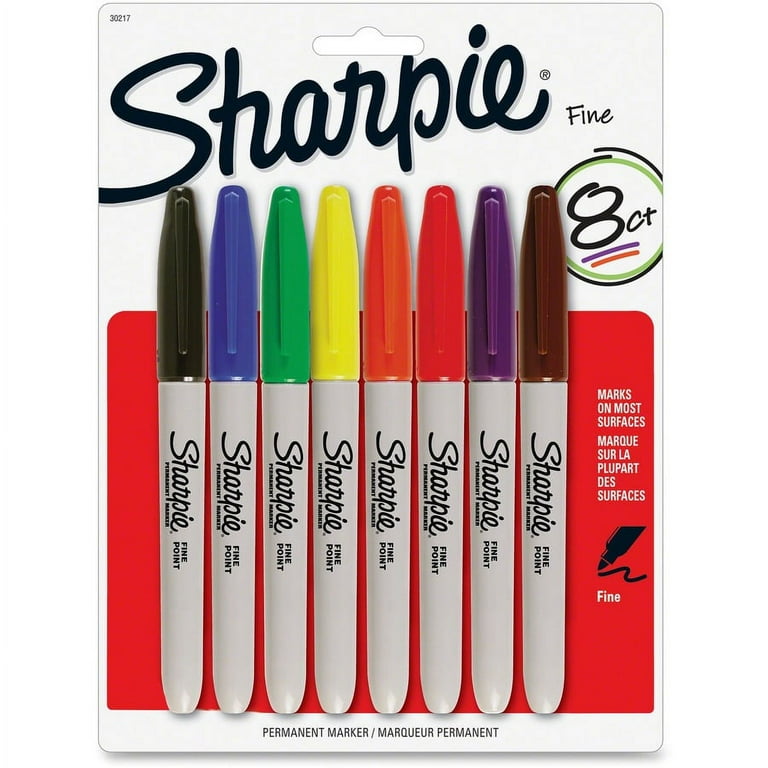 Sharpie Fine Point Permanent Marker - Fine Marker Point - Assorted Alcohol Based Ink - 8 / Pack Sharpie Fine Point Permanent Marker - Fine Marker Point - Assorted Alcohol Based Ink - 8 / Pack
