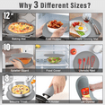 thumbnail image 2 of KooMall 12 10 8 Inch Multi-use Silicone Microwave Mat, Trivet, Pot Holders, Drying, Baking, Place Mat, Utensils Rest, Cover Pad for Hot Pot Pans Bowls Plates Dishes Kitchen Counter,Heat Resistant,Gray, 2 of 6