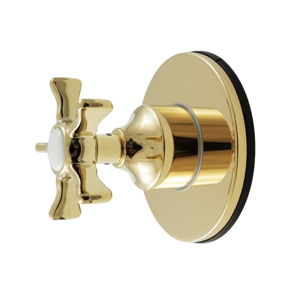Kingston Brass KS4032NX Hamilton Single-Handle Six-Way Diverter Valve with Round Trim Kit in Polished Brass