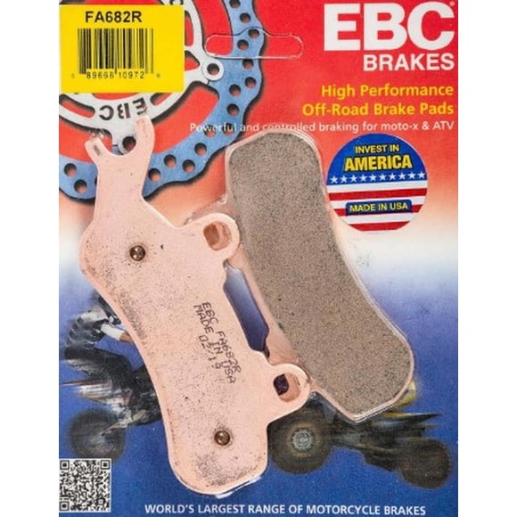 Balata para motocicleta EBC FA682R Negro Acero