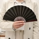 thumbnail image 5 of Abanico Plegable de Seda con Encaje para Fiestas de Bodas y Bailes, 5 of 6