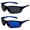 Black-Smoke/Blue, variant on 2 Pairs of Global Vision BluWater Polarized Samson 3 Boating Watersports & Fishing Sunglasses Black Frame w/ Brown & Blue Mirror Lenses