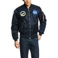 thumbnail image 2 of Alpha Industries MA-1 NASA Bomber Flight Jacket - Fighter Pilot Flight Jacket - Replica Blue, S, 2 of 3