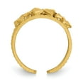 thumbnail image 2 of 14K Yellow Gold Ring Band Toe diamond-cut Plumeria, Size 5, 2 of 5