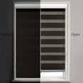 thumbnail image 6 of MOOD Zebra Shades for Windows | Custom Size + Cordless + Durable and Stylish Roller Shade | Day and Night Dual Layer Combi Blind | Charcoal (Light Filtering) | 59"W x 48"H, 6 of 9