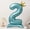 Q, variant on 4 Pack 40-Inch Blue Crown Number Balloons for Baby Birthday Celebrations