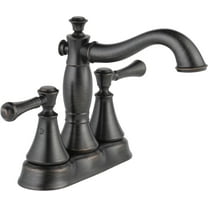 Delta Cassidy Two Handle Centerset Bathroom Faucet with Metal Drain Assembly in Venetian Bronze 2597LF-RBMPU