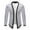 Silver, variant on Men's Long Sleeve Open Front Mid-Length Jacket Solid Color Leisure Sequin Dance Dress Cardigan Jacket