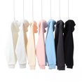 thumbnail image 3 of American trendy brand 350g pullover casual loose hooded sweatshirt for spring and autumn, dopamine solid color heavyweight drop shoulder hoodie, 3 of 4