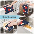 thumbnail image 2 of Yayeee 6 Pack Kitchen Dishcloths for Washing Dishes Soft Absorbent Microfiber Towels, Blue Christmas Socks Pattern, 2 of 9