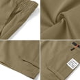 thumbnail image 5 of Dwelliawo Men's Shorts Drawstring Elastic Waist Big and Tall Summer Shorts Lightweight Traval Hiking Cargo Shorts Pants with Pockets Earthy Yellow 3XL, 5 of 5