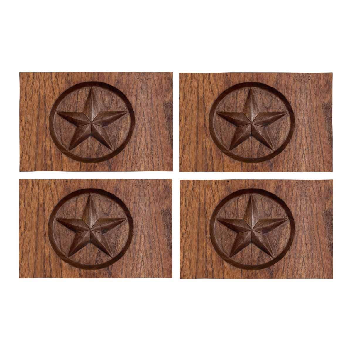 MKHERT Western Texas Star in Wood Placemats Table Mats for ...