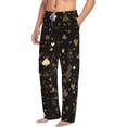 thumbnail image 2 of Uemuo Casino Pattern Men's Wide Leg Palazzo Lounge Pants with Pockets Light Weight Loose Comfy Casual Pajama Pants-Small, 2 of 9