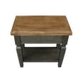 thumbnail image 5 of International Concepts Vista Solid Wood Side Table in Hickory/Washed Coal, 5 of 8