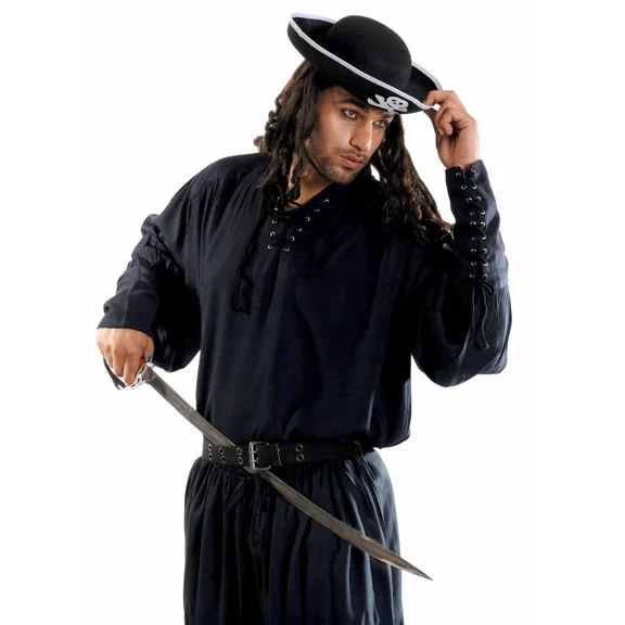 ThePirateDressing Medieval Renaissance John Coxon Pirate Poet Shirt – Men’s Bard & Cosplay Costume Top