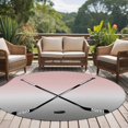 thumbnail image 4 of Round Rugs 5Ft, Pink Gray Ombre Round Area Rug Washable Indoor Throw Carpet, Black Hockey Sticks Minimalist Style Soft Non Slip Circle Rug for Cabinet Bathroom Home Decor Aesthetic, 4 of 8