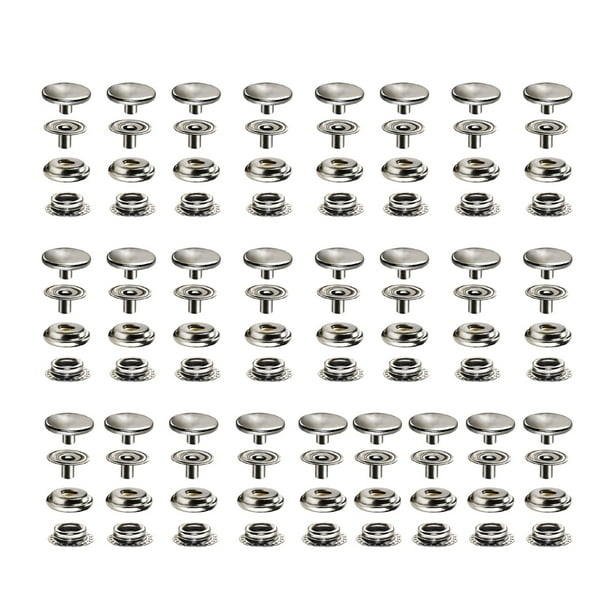 Yuarrent Botón de tapa de botón a presión con sujetador de acero inoxidable de 15 mm Type3 NO3 Yuarrent HA019246-00