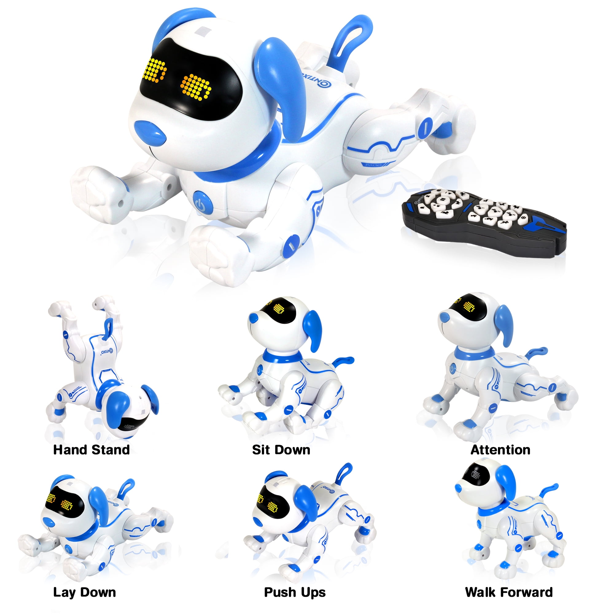 Contixo R3 Robot Dog Walking Pet Robot Toy App Controlled Robots for Kids Remote Control Interactive Dance Voice Commands Bluetooth Motion Sensor RC Toy Dog for Boys and Girls Walmart
