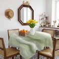 thumbnail image 3 of Sage Green Grey Table Cloth Waterproof Tablecloths, Abstract Art Oil Painting Green Ombre Tablecloth Dining Table Cover for Kitchen Party Tabletop Outdoor, Square Tablecloth 60x60 Inch, 3 of 9