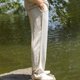 thumbnail image 5 of Pantalones largos para hombre, moda de verano, lisos, informales, con cintura elástica y bolsillos, 5 of 5