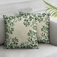 thumbnail image 3 of Embroidered Throw Pillow Covers  Surrounding Green Leaves Decorative Pillowcases FarmhousePillow Cushion Cases Boho Home Decor Square Floral Pillow Case, 3 of 7