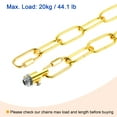 thumbnail image 5 of Uxcell 36" Long Hook Rings Connectors Pendant Light Fixture Chain Gold 1 Set, 5 of 5