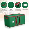 thumbnail image 5 of Magicfly Christmas Ornament Storage Box ,Holds 128 Holiday Ornaments Ball 3 inch, Adjustable Dividers, 600D Oxford ,8 Removable Trays, Zippered Closure (Green), 5 of 7
