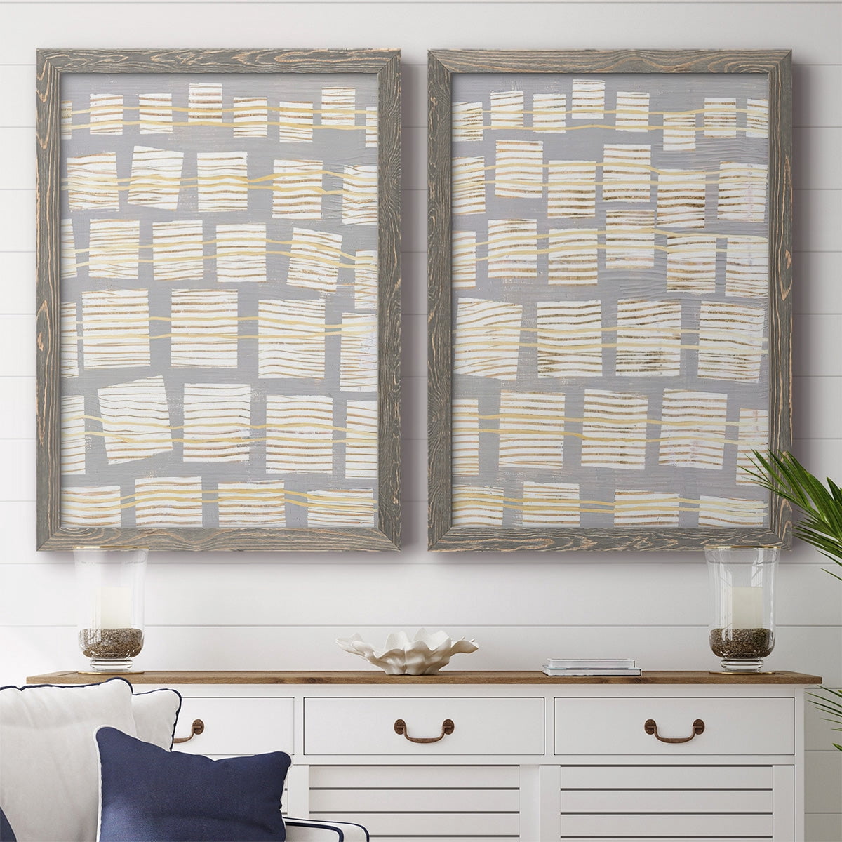 Networks I - Premium Framed Canvas 2 Piece Set - Ready to Hang
