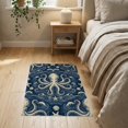 thumbnail image 3 of ODIKA Vintage Faded Maritime Cephalopod Distressed Ocean Nautical Octopus Non-Slip Low Profile for Hallway, Study Room, Playroom, 3 of 7