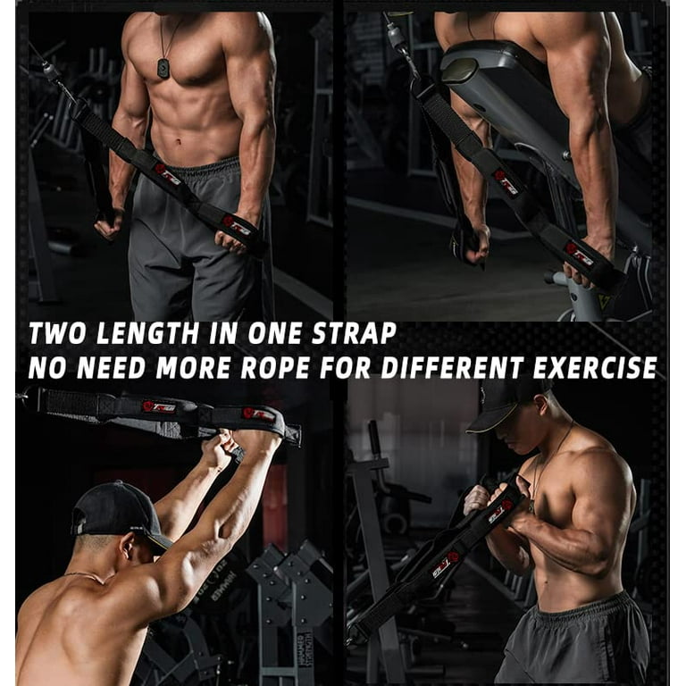 Tricep Rope Cable Attachment Two Lengths Built in One Greater Range of Motion Tricep Pull Down Rope Extension Straps Cable Crossover Accessories Walmart
