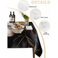 thumbnail image 2 of Black Gold Flower Table Cloth, Gradient Luxurious Floral Botanical Waterproof Tablecloth for Rectangle Tables, Reusable Washable Fabric Table Cover for Restaurant Kitchen Dining Tables 60"x102", 2 of 6