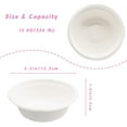 thumbnail image 2 of 50 Pack Disposable Paper Bowls,White Party Paper Bowls, Natural Sugarcane Fibers Bowls,Eco-Friendly Paper Bowls for Parties 12 Ounces 350ml, 2 of 8